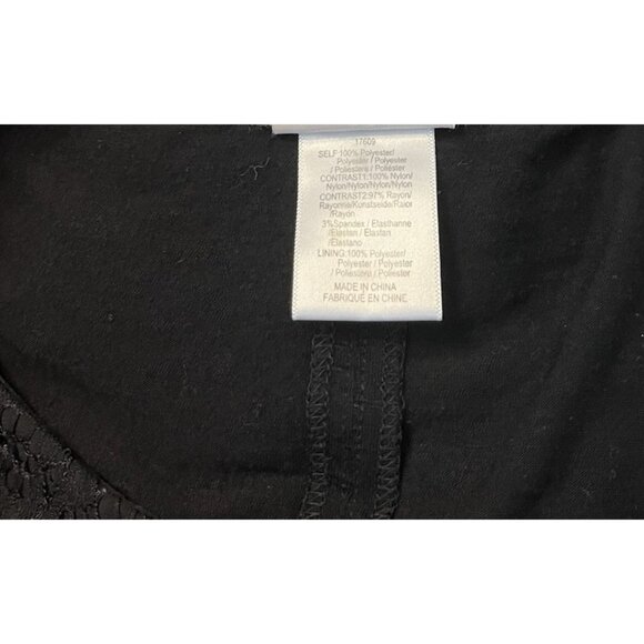 Anthropologie Women's Size S Dolan Lace Velvet Blouse Top Black Short Sleeve - Picture 7 of 7